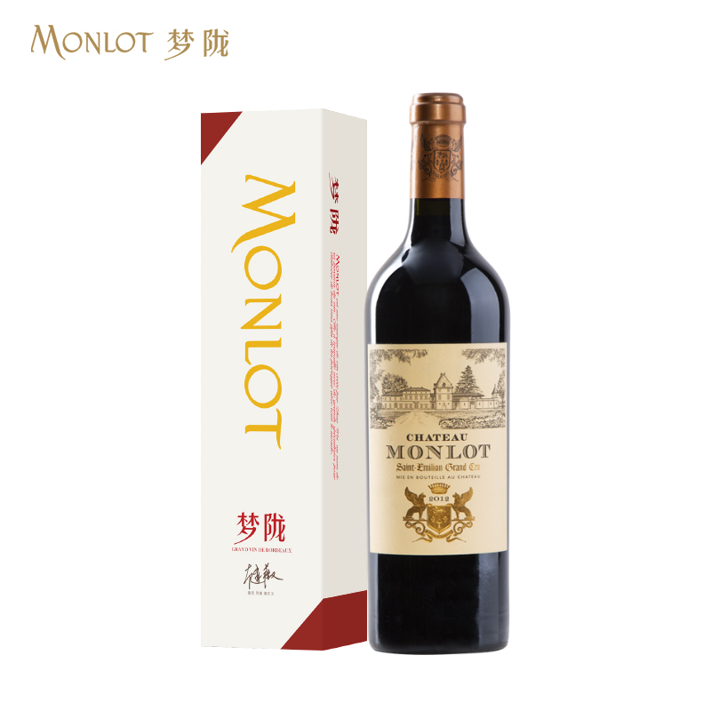 梦陇城堡2012法国原瓶进口干红波尔多葡萄酒红酒750ml礼盒装