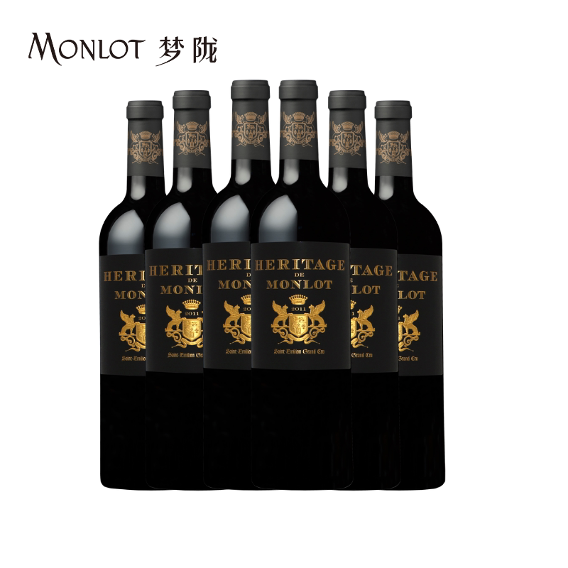梦陇传承2011法国波尔多原瓶进口干红葡萄酒红酒六瓶