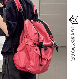 轻便旅行背包双肩包设计感小众电脑包大容量书包女户外登山包旅游