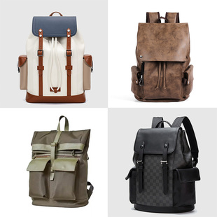 背包男士双肩包户外旅游轻便大容量上班通勤防水高级感电脑书包男