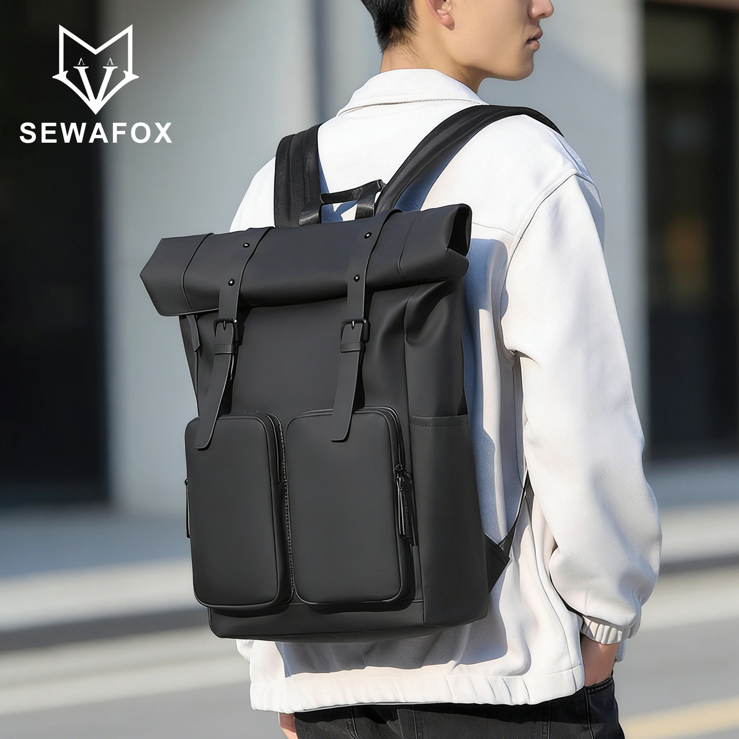 背包男士双肩包大容量通勤商务包高级感笔记本电脑包男款学生书包