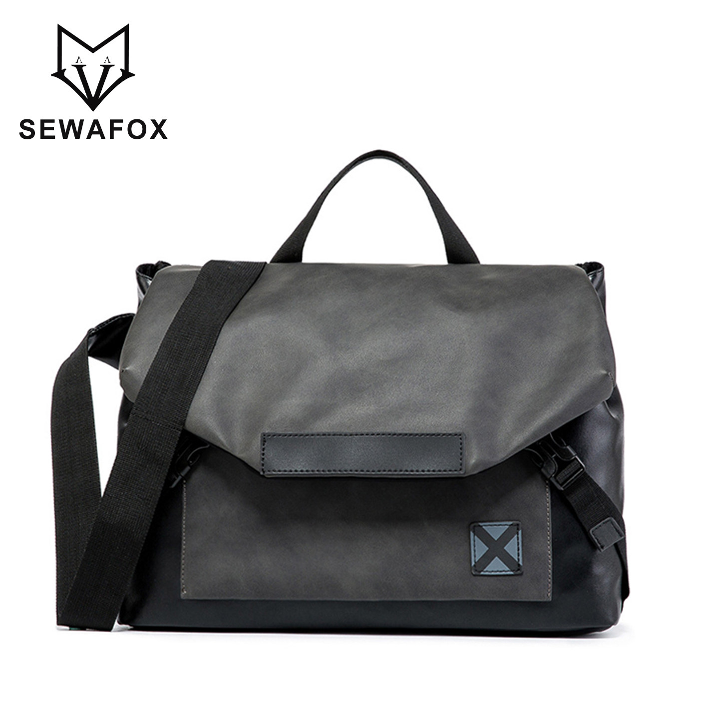 潮牌男包大容量男士高级感挎包休闲通勤单肩包皮革男款日系斜挎包