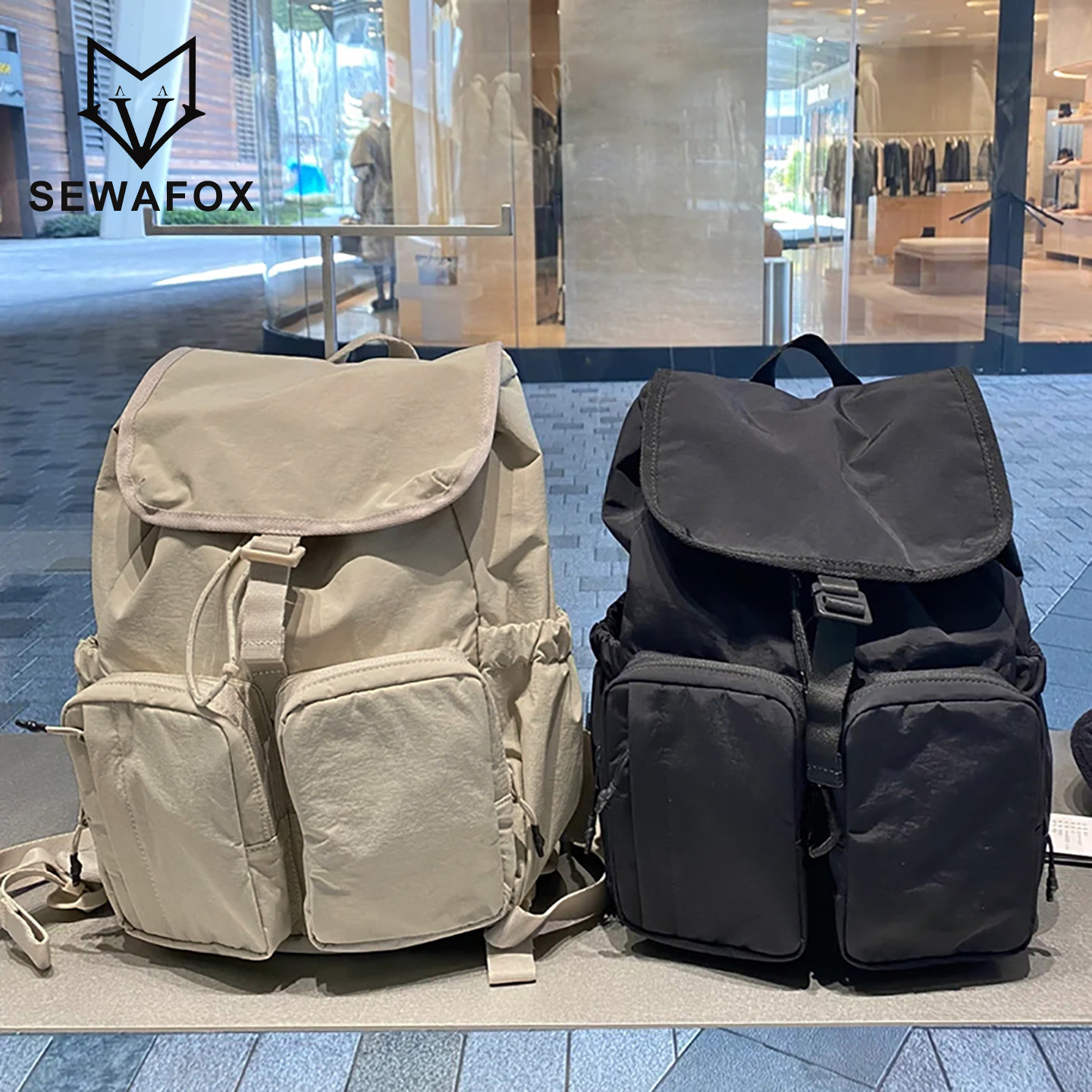 韩系轻便双肩包女简约通勤新款户外旅行登山书包小众电脑背包女生