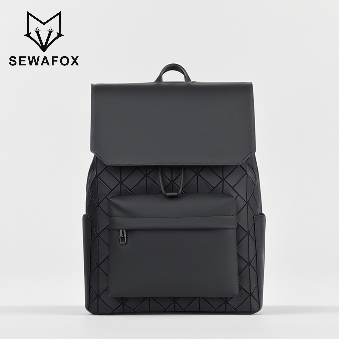 潮牌背包男双肩包高级感炫彩菱格男生大学生电脑包商务大容量书包