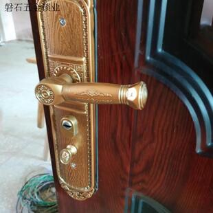 .欧式大门锁铝合金房门锁防盗门锁双开门对开门把手加厚铝合金.