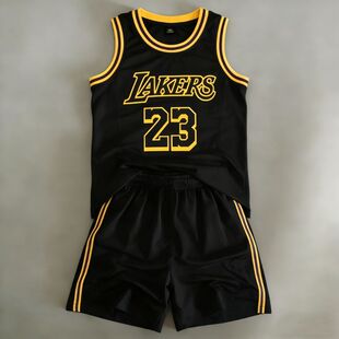 詹姆斯球衣23号儿童篮球服湖人队科比球衣儿童运动背心套装定制服