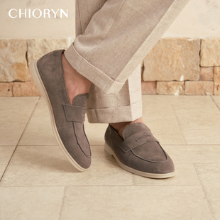 chioryn青潤樂福鞋 男老錢公務(wù)軟底豆豆鞋 休閑皮鞋 踏浪小羊皮