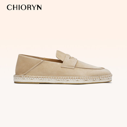 【翻毛小羊皮】chioryn青润渔夫鞋男透气一脚蹬乐福鞋软底豆豆鞋