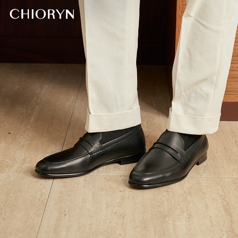 【小牛皮】chioryn青润皮底莫卡辛鞋男士英伦风豆豆鞋休闲乐福鞋,流行男鞋,乐福鞋（豆豆鞋）,淘宝优惠券,粉丝福利购,淘宝优惠卷
