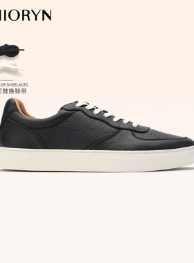 【摔纹牛皮】chioryn青润BC板鞋男士秋冬增高加厚透气黑色休闲鞋