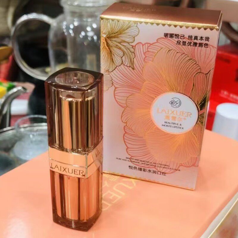 莱雪尔悦色臻彩水润口红保湿滋润显白镜面豆沙色玻璃唇大红暖橘