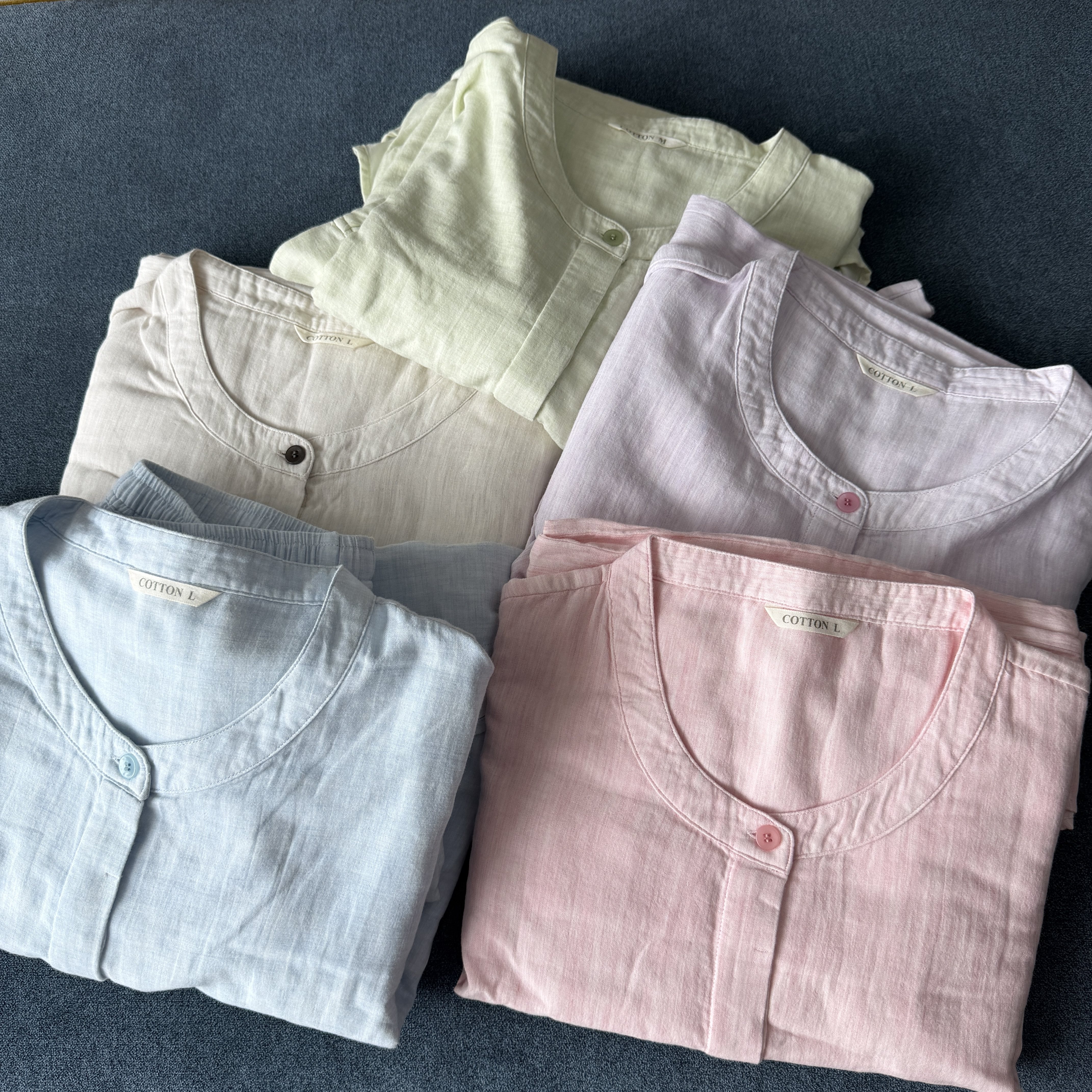 【自留 原生态天然棉味~】A类 100%新疆长绒棉双层纱女睡衣家居服