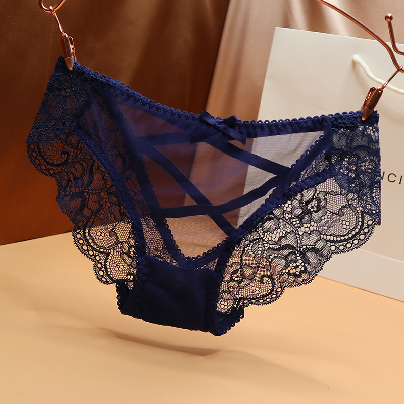 内裤女性感火辣露臀交叉蕾丝透明低腰网纱镂空诱惑薄款女士三角裤,女士内衣/男士内衣/家居服,女三角裤,淘宝优惠券,粉丝福利购,淘宝优惠卷