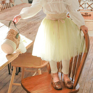 草莓珊韩国儿童女孩洋气假两件网纱裙裤 现货 新品 2026春款