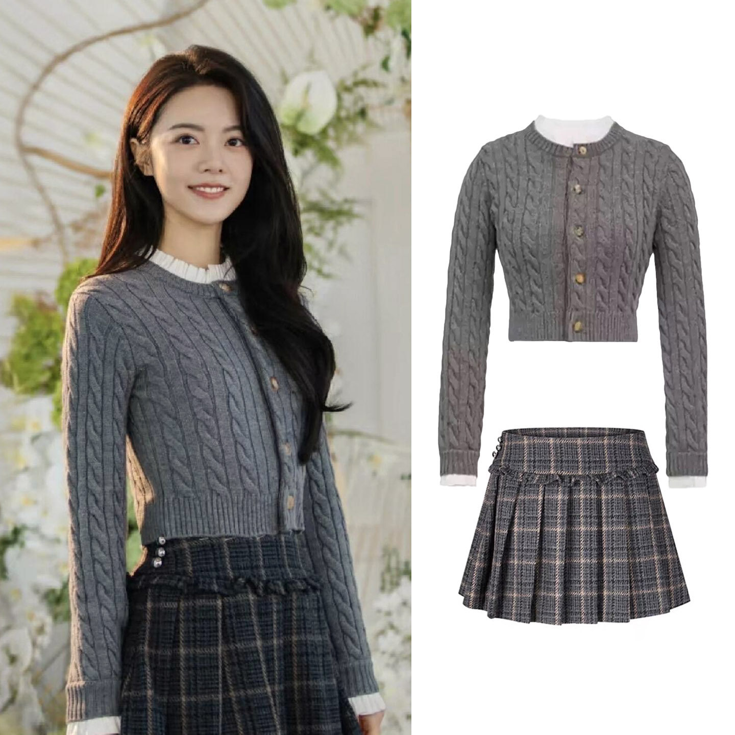 骄阳似我赵今麦同款灰色短款木耳边麻花毛衣女小个子针织开衫上衣,女装/女士精品,毛衣,淘宝优惠券,粉丝福利购,淘宝优惠卷