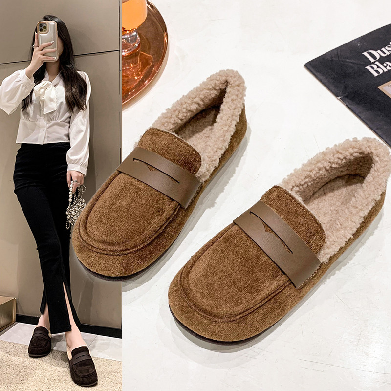 棉鞋女豆豆鞋女一脚蹬平底百搭孕妇妈妈鞋加绒加厚时尚大码雪地靴,女鞋,乐福鞋（豆豆鞋）,淘宝优惠券,粉丝福利购,淘宝优惠卷