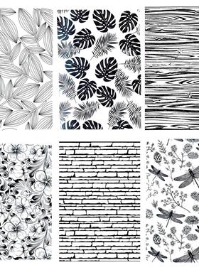 复古透明硅胶印章scrapbook手账本JunkJournal大号整版背景橡皮章