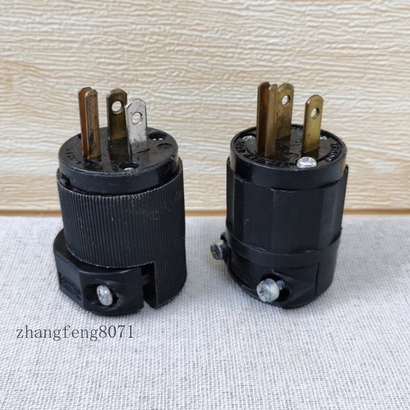 原进口美国HUBBELL荷宝立维腾LEVITON15A美标黑金刚音响电源插头