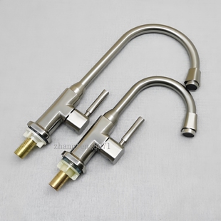 外贸品牌不锈钢厨房水龙头洗菜盆单冷阳台水槽洗菜池黄铜阀芯龙头