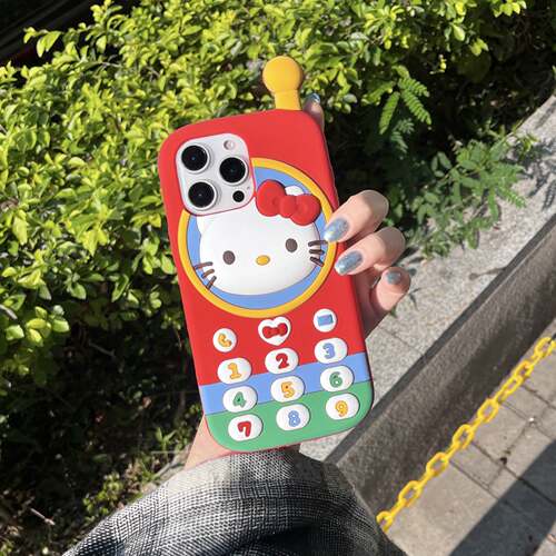 卡通可爱大哥大KT猫iPhone17苹果16适用14/15pro max手机壳防摔13