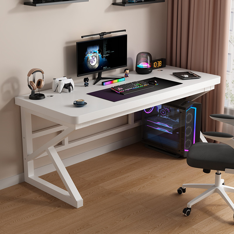 实木电脑桌台式加厚书桌卧室电竞桌子长方形学生写字桌双人办公桌