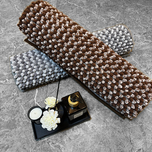 雪尼尔大颗粒短毛吸水防滑地垫卫生间卧室门垫子家用卫浴浴室地毯