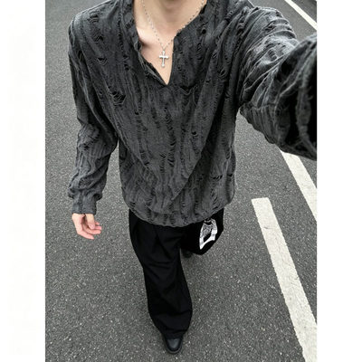 4XL Summer Men's Long Sleeve T-Shirt 男士长袖T恤