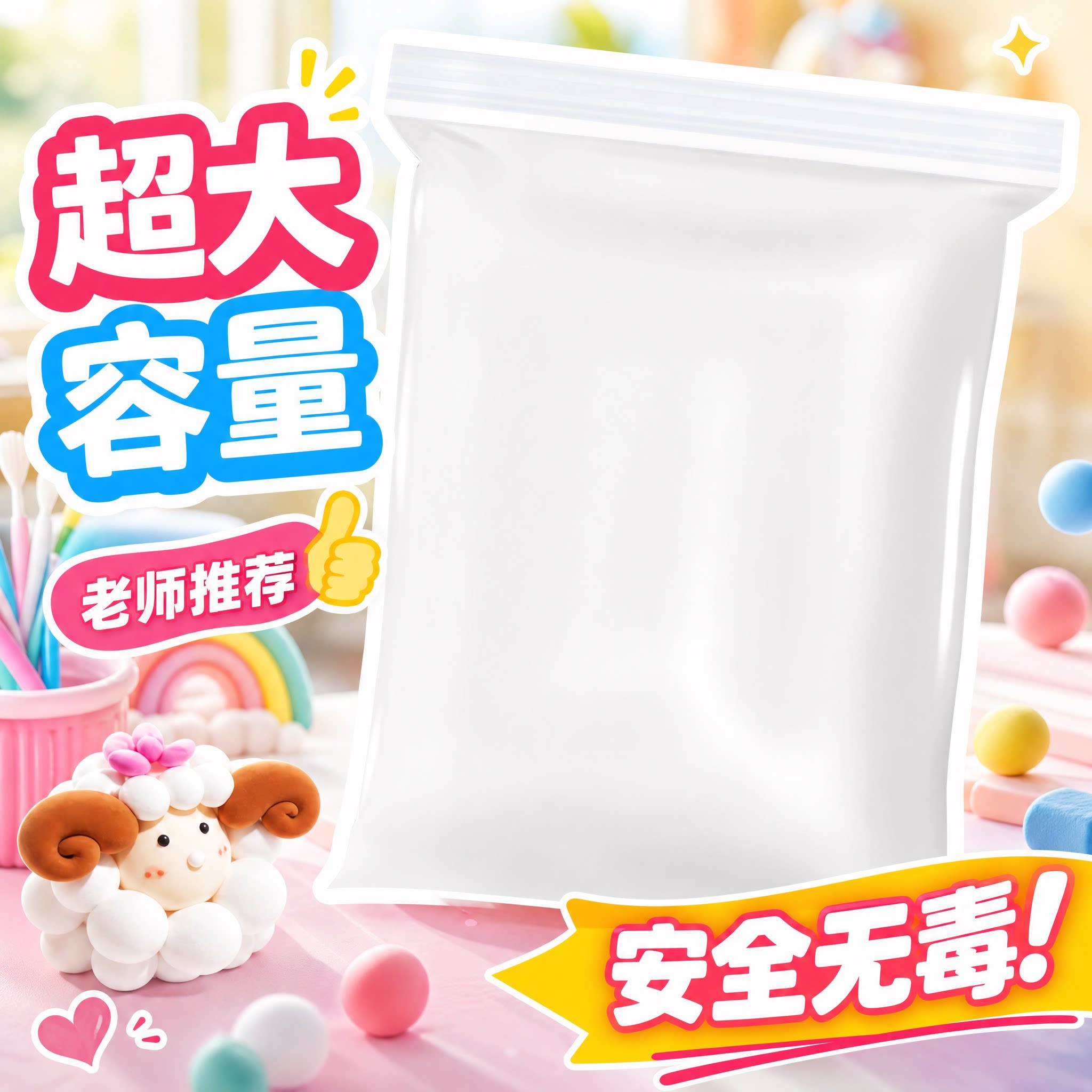 超轻粘土儿童无毒500g克大包装黏土彩泥橡轻皮泥幼儿园专用太空泥
