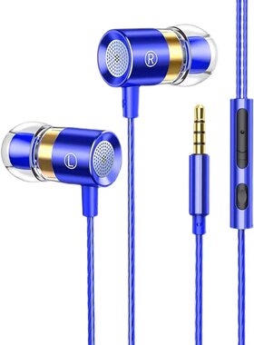耳机有线高音质带线适用于vivo华为op圆孔TypeC入耳式K歌手机通用