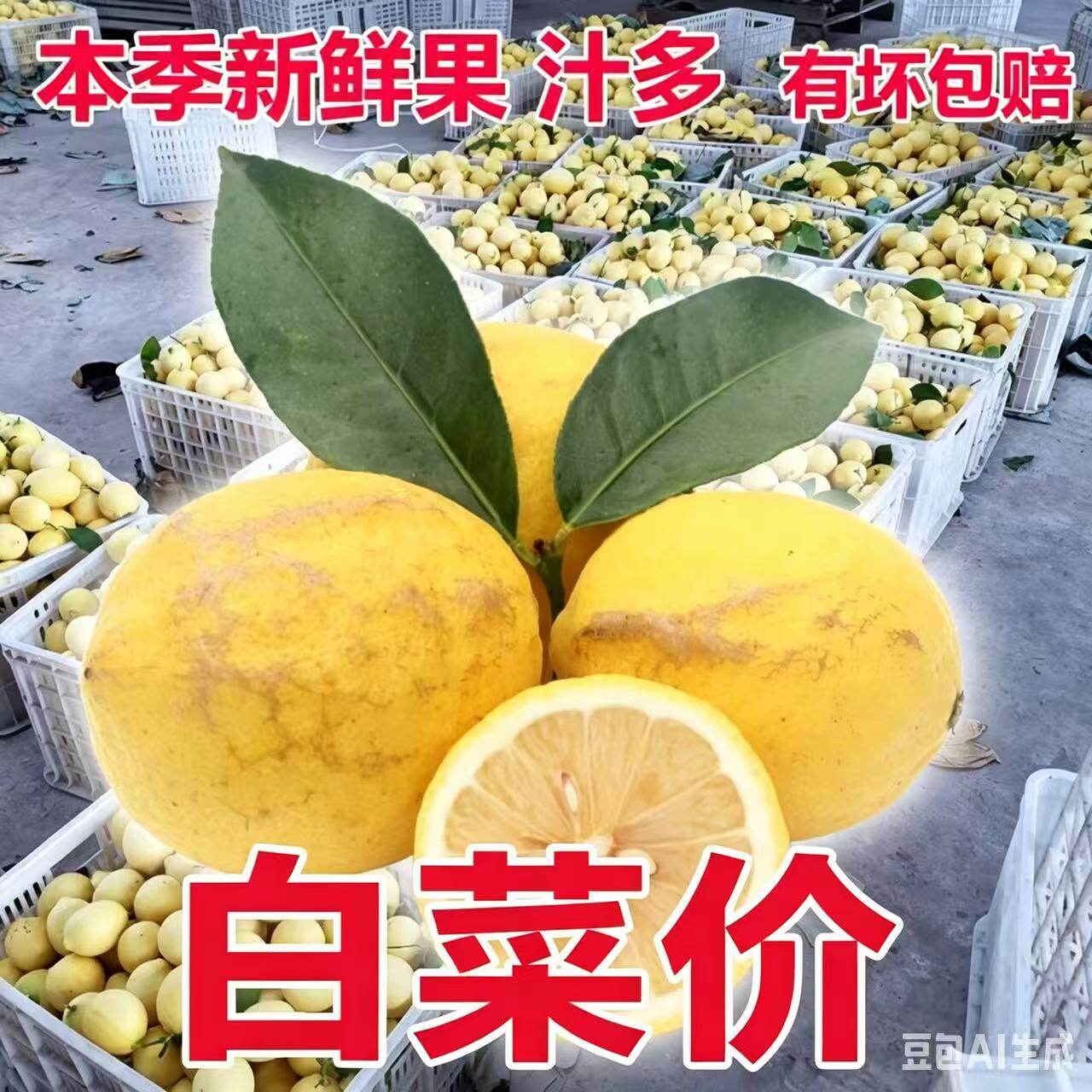 30斤装】四川安岳黄柠檬 三级榨汁丑果皮薄肉厚现榨果汁优选原料