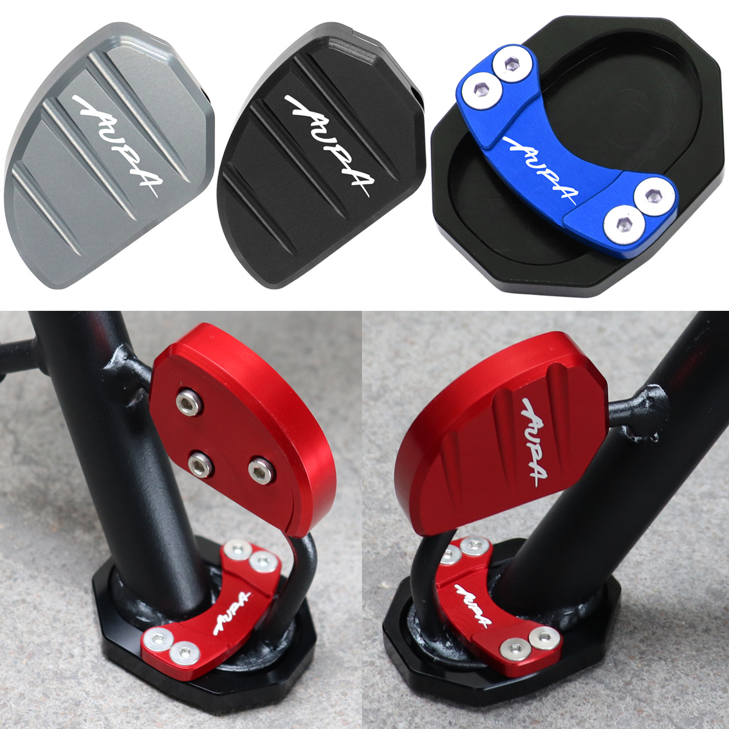 适用春风AURA150改装配件边撑加大底座小脚架辅助块侧踢加宽垫,摩托车/装备/配件,盖帽配饰,淘宝优惠券,粉丝福利购,淘宝优惠卷