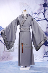 七七坊正统汉服华服春秋男士秦汉朝直裾袍秋河款八