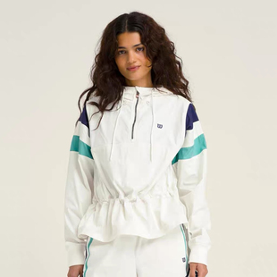 尤尼克斯25年春Wilson Court半拉链防水女网球服