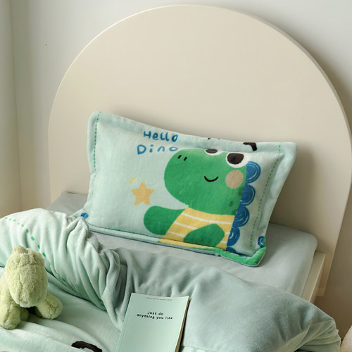 2025秋冬宝宝绒保暖大版卡通枕套  儿童30*50成人尺寸48*74单只装