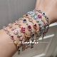 多巴胺宝石彩色手链锆石爆闪新款 气质百搭手饰 轻奢小众高级感时尚