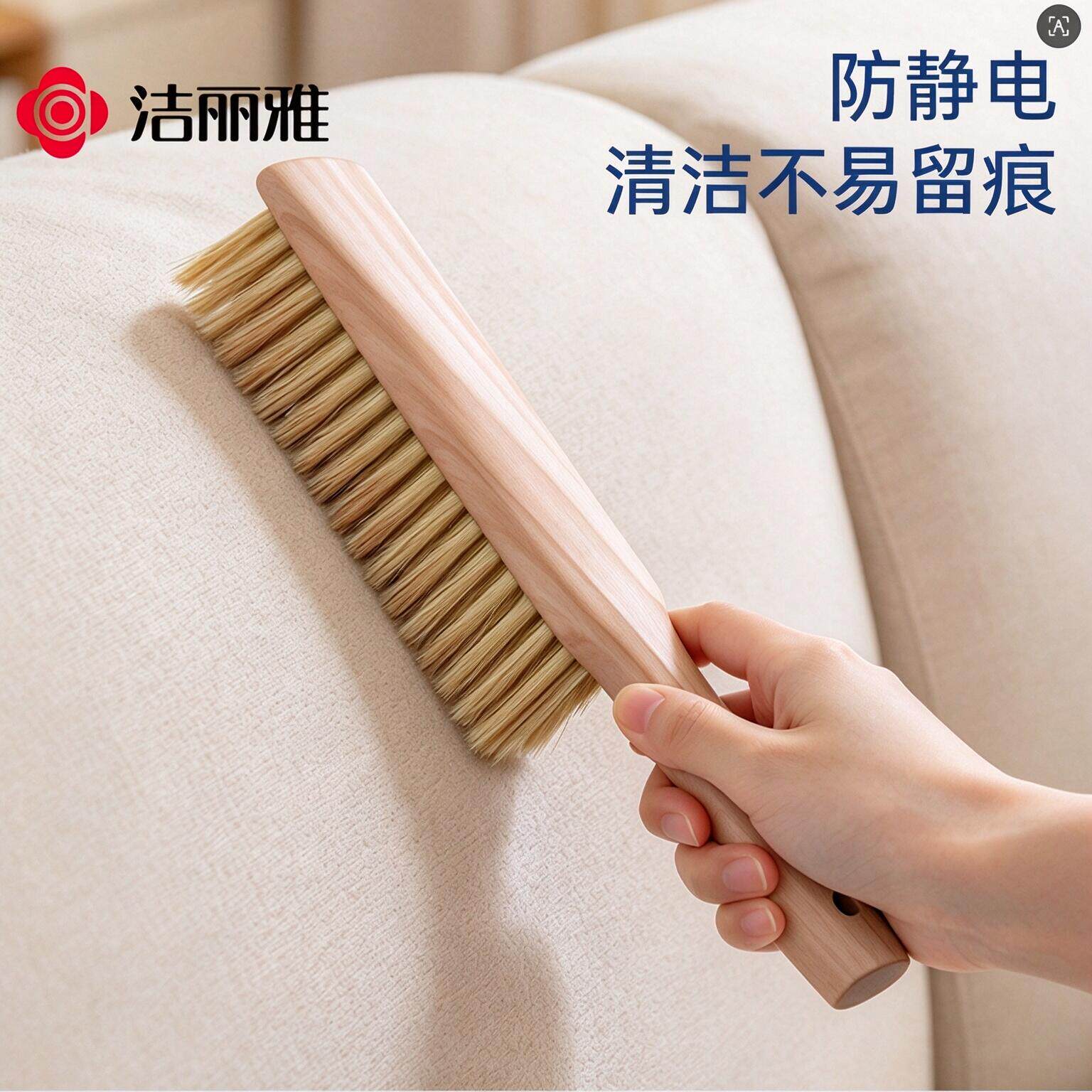 洁丽雅扫床刷家用卧室清洁刷扫床神器大衣除尘刷高档床上长柄刷子