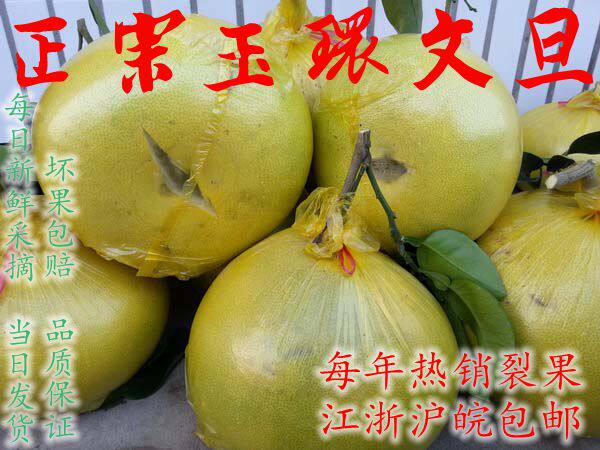 现摘现发特价开口笑玉环文旦柚子裂果非红心蜜柚15斤一箱