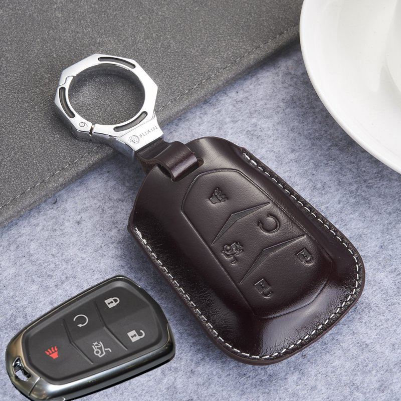 凯迪拉克xt5xt6ats真皮钥匙包