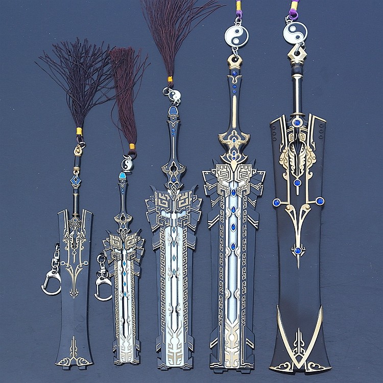 剑仙纯阳剑雪名剑轩辕剑魔剑琴剑剑胆琴心武器模型带剑鞘钥匙扣