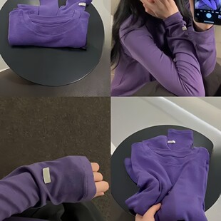 韩系修身 亲肤软糯面膜T恤ins弹力巨好穿显白圆领简约纯色微透上衣