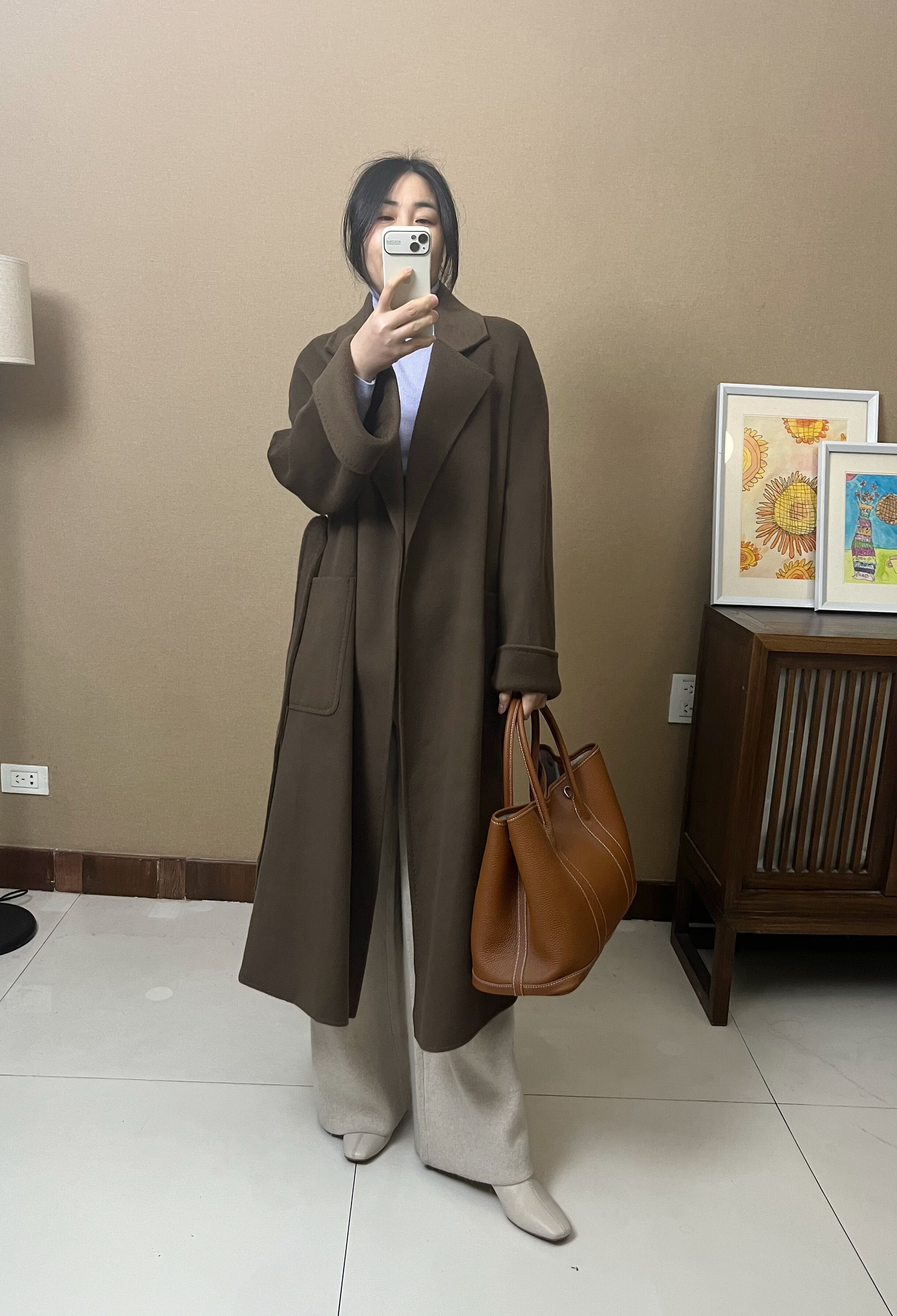 浴袍款双面羊绒大衣女2025新款秋冬羊毛大衣呢子外套中长款气质款