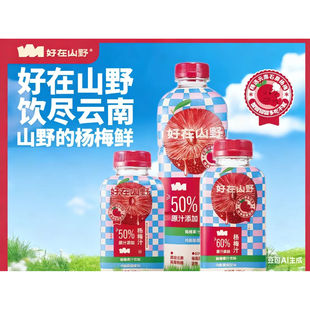 云南好在山野杨梅汁石屏杨梅鲜榨杨梅汁260ml/瓶原装