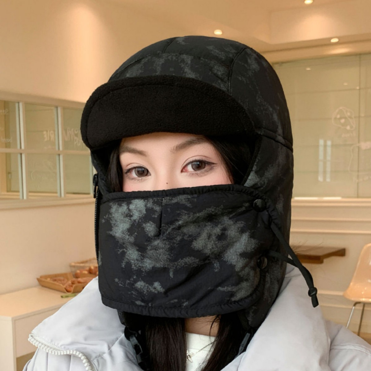 男女可戴雷锋帽子冬季防风防寒骑车口罩户外出游女滑雪帽男士