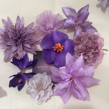 Willa｜度假风氛围感紫色系花朵发饰超仙度假头花海边发夹刘海夹