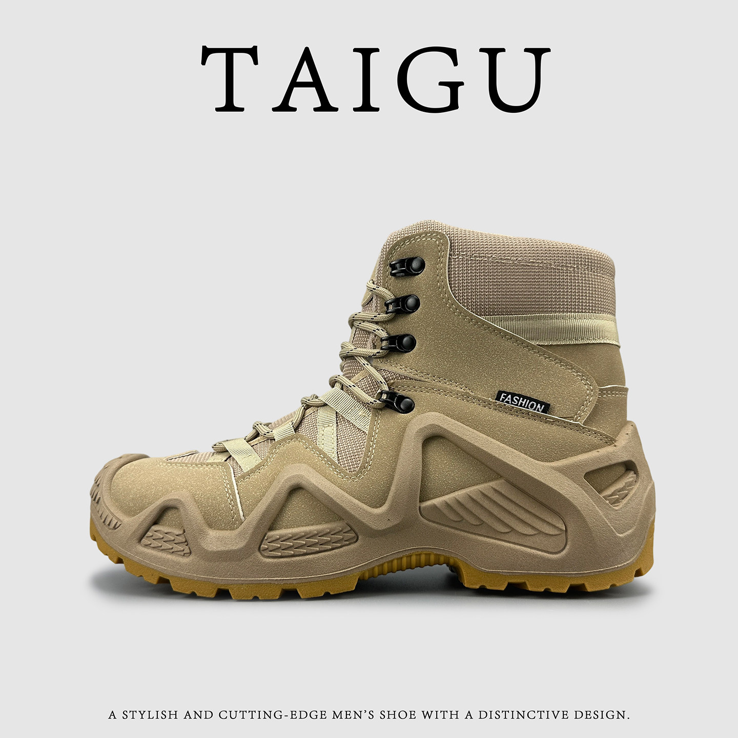 外贸欧美高帮登山靴包头厚底耐磨防滑户外徒步旅游工装鞋露营野外