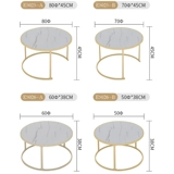 Северный минималистский журнальный столик маленький круглый столик Light Luxury Fashion Room Черно -белая железо и железное искусство современная комбинированная экономика сборка