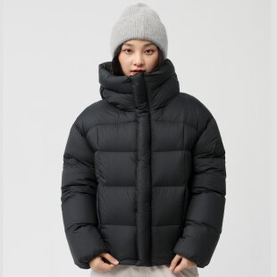 羽小白新款90白鸭绒羽绒服男女加厚情侣连帽短款云感泡芙