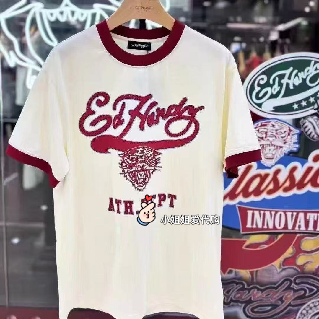 小姐姐Ed hardy潮牌专柜正品2025冬款男士T恤E1RDM027-1680
