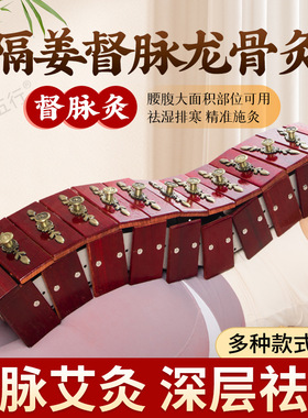 背部艾灸盒龙骨灸器脊柱督脉灸工具长蛇火龙灸艾绒隔姜灸铺姜灸箱