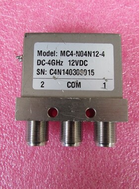 MC4-N04N12-4 DC-4GHz 12V SPDT N头 单刀双掷 射频微波 同轴开关